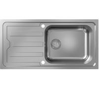 hansgrohe S44 fregadero empotrado 500, acero inoxidable, con escurridor, 1010x510mm, instalación empotrada, 43371800