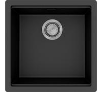 hansgrohe S53 SilicaTec fregadero bajo encimera, 400x400mm, 43457170, Color: Negro grafito