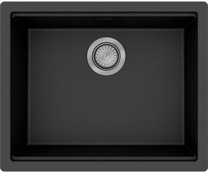 hansgrohe S53 SilicaTec fregadero bajo encimera, 500x400mm, 43458170, Color: Negro grafito