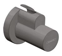 hansgrohe Schuber - Tapa para válvula de ángulo (cromo cepillado), color negro