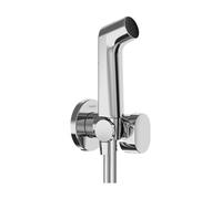 hansgrohe set de bidé S, ducha de bidet con 1 tipo de chorro ahorro de agua (EcoSmart), incl. llave de paso, soporte de ducha y flexo de ducha 1,25 m, para agua fría, cromo