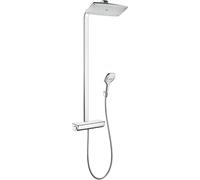 Hansgrohe Showerpipe Raindance Select Chrom KB, cabezal de ducha Raindance E Air 1jet de 360 mm, tecnología EcoSmart