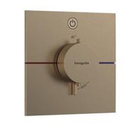 HansGrohe ShowerSelect Com.E, termostato para ducha, modelo UP, con un caudal de 1 salida, acabado en bronce cepillado, referencia 15571140