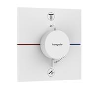 Hansgrohe ShowerSelect Comfort E grifo de bañera y ducha empotrado con termostato blanco 15578700