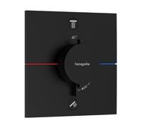 Hansgrohe ShowerSelect Comfort E grifo de bañera y ducha empotrado con termostato negro 15578670