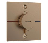 Hansgrohe ShowerSelect Comfort E - Grifo termostático empotrado para 2 dispositivos, bronce cepillado 15578140