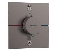 Hansgrohe ShowerSelect Comfort E - Grifo termostático empotrado, para 2 dispositivos, cromo negro cepillado 15578340