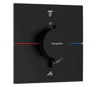 Hansgrohe ShowerSelect Comfort E - Grifo termostático empotrado para 2 dispositivos, negro mate 15578670