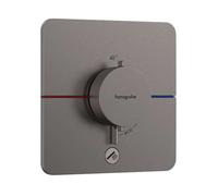 Hansgrohe ShowerSelect Comfort - Grifo termostático empotrado, cromo negro cepillado 15589340