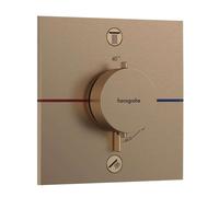 Hansgrohe ShowerSelect Comfort - Grifo termostático empotrado para 2 aparatos, bronce cepillado 15572140