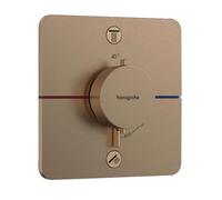 Hansgrohe ShowerSelect Comfort - Grifo termostático empotrado para 2 aparatos, bronce cepillado 15583140