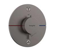 Hansgrohe ShowerSelect Comfort - Grifo termostático empotrado para 2 aparatos, cromo negro cepillado 15554340