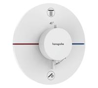 Hansgrohe ShowerSelect Comfort - Grifo termostático empotrado, para 2 dispositivos, blanco mate 15556700