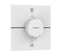 Hansgrohe ShowerSelect Comfort - Grifo termostático empotrado para 2 dispositivos, blanco mate 15572700