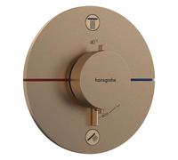 Hansgrohe ShowerSelect Comfort - Grifo termostático empotrado para 2 dispositivos, bronce cepillado 15556140