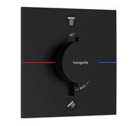 Hansgrohe ShowerSelect Comfort - Grifo termostático empotrado para 2 dispositivos, negro mate 15572670