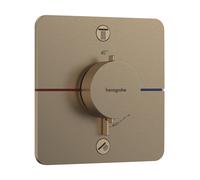 Hansgrohe Grifo termostático empotrado ShowerSelect Comfort Q, 2 funciones, bronce cepillado