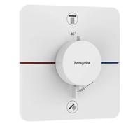 Hansgrohe ShowerSelect Comfort Q - Grifo termostático empotrado, para 2 dispositivos, blanco mate 15586700