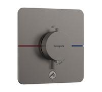 hansgrohe ShowerSelect Comfort Q termostato, empotrado, 1 consumidor, una salida adicional, roseta Soft Egde, 15589340, Color: Cromo negro cepillado