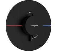 Termostato hansgrohe ShowerSelect Comfort S, empotrado, 1 consumidor, roseta redonda, 15559670, Color: negro mate