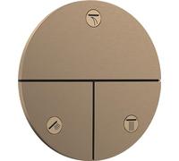 hansgrohe ShowerSelect Comfort S - válvula para instalación empotrada de termostatos ShowerSelect Comfort S (3 funciones), bronce cepillado
