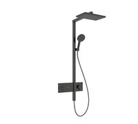 hansgrohe Sistema de ducha Raindance Alive Q 210/340 de 1 chorro con ShowerSelect Comfort, 24580340, Color: Cromo negro cepillado