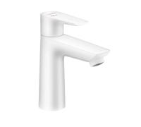 hansgrohe Talis E mezclador monomando de lavabo 110 CoolStart, residuos emergentes, proyección de 112 mm, 71713700, Color: blanco mate