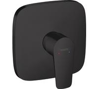 hansgrohe Talis E Mezclador de ducha monomando a ras de suelo, 71765670, Color: negro mate