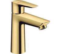 hansgrohe Talis E mezclador monomando de lavabo 110 CoolStart, sin residuos emergentes, proyección de 112 mm, 71714990, Color: Óptica Oro Pulido