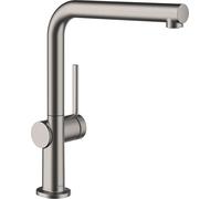 hansgrohe Talis M54 - grifo de cocina, 1 tipo de chorro, mezclador monomando cocina 270 mm, grifo cocina fregadero con caño giratorio, cromo negro cepillado, 72840340