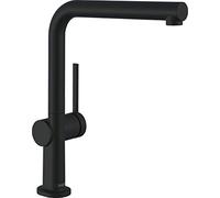 hansgrohe Talis M54 - Grifo de cocina de baja presión para debajo de la mesa, 1 tipo de acero, grifo de cocina con altura de caño 270 mm, mezclador de cocina orientable, color negro mate