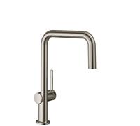 hansgrohe Talis M54 Monomando de cocina U 220, 1jet, 72806800, Color: Acabado en acero inoxidable