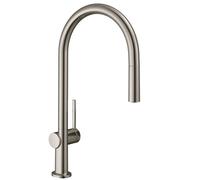 Hansgrohe Grifo de cocina de pie Talis M54 Monomando, caño extraíble, acero inoxidable 72802800