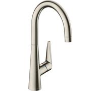 hansgrohe Talis S M51 Monomando de cocina 260, 1 chorro, 72810800, Color: Acabado en acero inoxidable