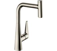 hansgrohe Talis Select M51 monomando de cocina 300, caño extraíble, 1 tobera, 72821800, Color: Acabado en acero inoxidable