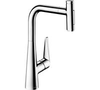 hansgrohe Talis Select M51 monomando de cocina 300, ducha extraíble, 2 chorros, 72823000, Color: cromado