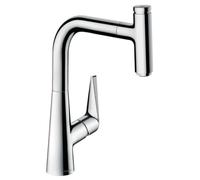 Hansgrohe Talis Select M51 - Grifo monomando de fregadero 220, con caño extraíble, cromo 72822000