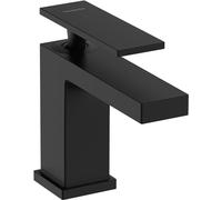 hansgrohe Tecturis E 73013670 Válvula de pie 80 EcoSmart+ con mango de palanca para agua fría o agua premezclada sin desagüe monomando, color negro mate, altura de caño 80 mm