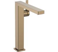 hansgrohe Tecturis E Fine - grifo lavabo sin desagüe, grifo monomando lavabo 243 mm, mezclador monomando lavabo ahorro de agua (EcoSmart+), bronce cepillado, 73072140