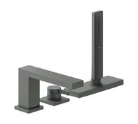 Hansgrohe Tecturis E - Grifo al borde de la baňera, instalación con 3 orificios, sBox, cromo negro cepillado 73443340