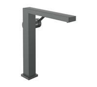 Hansgrohe Tecturis E - Grifo para lavabo con desagüe Push-Open, CoolStart, EcoSmart+, cromo negro cepillado 73070340