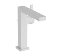 hansgrohe Tecturis E Fine - grifo lavabo sin desagüe, ahorro de energía (CoolStart), grifo monomando lavabo 173 mm, mezclador monomando lavabo ahorro de agua (EcoSmart+), blanco mate, 73041700