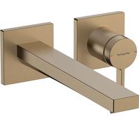 Hansgrohe Grifo lavabo empotrado Tecturis E 73051140 – Monomando, EcoSmart, bronce cepillado