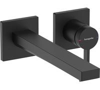 Hansgrohe Grifo lavabo empotrado Tecturis E, monomando, EcoSmart+, proyección 225mm, negro mate
