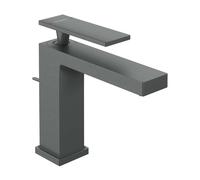 Hansgrohe Tecturis E - Mezclador de lavabo con desagüe, EcoSmart+, cromo negro cepillado 73010340