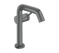 Hansgrohe Tecturis S - Grifo para lavabo con desagüe Push-Open, CoolStart, EcoSmart+, cromo negro cepillado 73340340