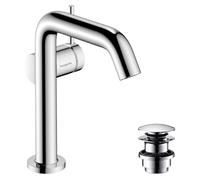 hansgrohe Tecturis S Fine - grifo lavabo con vaciador Push-Open, ahorro de energía (CoolStart), grifo monomando lavabo 151 mm, mezclador monomando lavabo ahorro de agua (EcoSmart+), cromo, 73340000