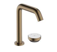 hansgrohe Tecturis S Grifería de lavabo de 2 agujeros 150 CoolStart, EcoSmart+, alcance 139mm, 73353140, Color: Bronce cepillado
