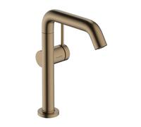 Hansgrohe Tecturis S - Grifo de lavabo con desagüe Push-Open, CoolStart, EcoSmart, bronce cepillado 73360140
