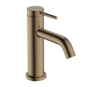 hansgrohe Tecturis S Mezclador monomando de lavabo 80 CoolStart, EcoSmart+, sin desagüe automático, alcance 108mm, 73301140, Color: Bronce cepillado